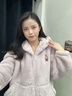 Teenie Weenie小熊女士加绒睡衣秋冬季连帽加厚保暖家居服套装男 轻紫色（女款） M 建议162-169cm/115-135斤(女) 实拍图