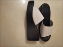 百林猴拖鞋女夏季外穿软皮凉鞋女生一字拖厚底高跟坡跟防滑学生皮凉拖鞋 黑色 37 (235mm) 实拍图