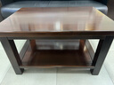尊鲨 全实木茶几中式茶桌客厅家具双层带抽屉多功能长方形办公室茶台 80*60*45不带抽 仿古色 实拍图