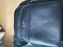 萨奇袋鼠（SAQIDAISHU）男士单肩包真皮手提商务男包牛皮休闲斜挎包时尚通勤小方包男背包 黑色 实拍图