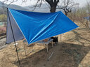 威迪瑞户外天幕帐篷防紫外线露营休闲遮阳棚凉棚防晒防暴雨沙滩野营帐篷 涂银宝蓝3*3米（一副杆） 实拍图