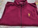 U.S. POLO ASSN.马甲男抓绒摇粒绒春秋立领无袖背心男装外套酒红L 实拍图