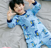 上宝麦春秋儿童连体睡衣精梳棉薄男童长袖家居服 天空蓝鳄鱼先生 110cm 实拍图