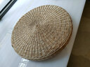 倾沫蒲团坐垫 瑜伽坐垫传统草编蒲团圆形榻榻米阳台茶道藤编地板坐垫 直径45厘米 蒲草原色_高6厘米_ 实拍图
