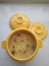 凯得宝（K+dep）日本日式陶瓷汤盅炖盅一人份婴儿燕窝鱼翅隔水迷你小碗罐 【香盅】0.8L 杏黄色 实拍图