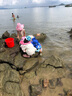 kocotree儿童防晒帽夏宝宝遮阳帽男童女童渔夫太阳帽子防紫外线大帽檐 IP卡通小兔子(立体版) XL码：头围55-57CM，11岁以上 实拍图