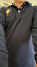 U.S. POLO ASSN.保罗polo衫男秋季商务休闲t恤男纯色百搭上衣男装 深藏青 XL  实拍图