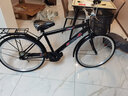 美昱山地自行车男城市自行车学生淑女单车成人实心胎通勤车 三角梁-尊享版-黑色 26寸实心胎【建议160-180cm】 实拍图