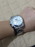 威斯凯（WSK）潮流男士手表六针全自动机械表时尚防水夜光飞轮送礼男神轻奢腕表 白钢白面 实拍图