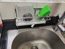 帅仕（shuaishi）厨房置物架不锈钢抹布沥水架水池水龙头水槽边收纳清洁篮子海绵架 原色-304不锈钢-带杆抹布架 实拍图