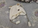 卡度熊（KADUXIONG） 婴儿帽子秋冬款宝宝冬季可爱超萌套头帽女幼儿儿童护耳帽男童冬 耳朵小熊白色 5个月-3岁（头围45-50cm） 实拍图