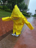 彩虹房子   儿童卡通雨披雨衣上学户外防水雨披EVA小恐龙防滑加厚雨鞋 雨衣M(建议身高88-95cm) . 实拍图