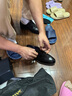沙驰男鞋 透气商务正装鞋系带休闲皮鞋舒适复古拼接雕花布洛克皮鞋 黑色（752082042Z） 43 实拍图
