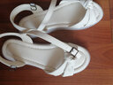 大东女士罗马凉鞋女2025年夏季新款细带沙滩鞋平底防滑不累脚孕妇凉鞋外穿 米白色 38 实拍图