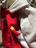 婴儿加绒连帽外套秋冬0女宝宝1岁3幼儿冬装男童棉袄加厚上衣棉衣 红色 90cm 实拍图