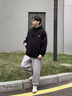 鲁雅尔羊羔毛绒晋江棉服男秋冬季宽松潮流保暖加厚工装外套羽棉绒袄衣服 黑色 加绒加厚 2XL 【建议140-160斤】 实拍图