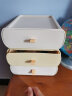 毕亚兹（BIAZE）桌面收纳盒抽屉式办公室储物学生文具杂物整理盒霜白嫩黄3个装 实拍图