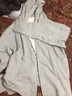 无印良品 MUJI 男女通用 紧密编织毛圈 拉链连帽衫 休闲外套 无性别 卫衣 灰色 S -M(165/88A) 实拍图