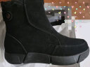 森达时尚雪地靴女冬季保暖增高显瘦加绒休闲短靴ZT804DD2 黑色 39 晒单实拍图