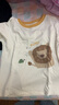 戴维贝拉（DAVE＆BELLA）小男孩全棉上衣女童衣服春季新款小童长袖t恤洋气宝宝打底衫 白色【现货】 130 cm（建议身高120-130cm） 实拍图