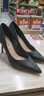 蜘蛛王女鞋春秋新款尖头细跟高跟鞋百搭工作鞋优雅单鞋女91051 黑色 35 实拍图