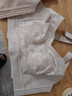 千奈美内衣女大胸显小薄款无痕无钢圈全罩杯收副乳文胸 柔雾粉  XL 实拍图