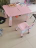 希伯熊 儿童桌子塑料幼儿园套装桌椅宝宝学习吃饭小孩子书桌游戏可升降 墨绿一桌一椅（2-12岁）80*60CM 晒单实拍图