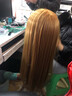卡美丝假发头模练习盘发编发化妆假人头模型长真发美发公仔模特头模具女 直发金+礼包+大支架（支架单独发 有妆 实拍图