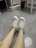 狄德拉真皮厚底小白鞋女夏季薄款6cm网面透气网鞋小个子内增高松糕板鞋 白色 37 (235mm) 标准尺码 实拍图