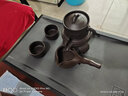 金团(jintuan)乌金石茶盘大号整块天然石头茶海黑金石制茶台套装家用简约茶具托盘紫铜色金属框包边 火烧版【快速排水】60*30 实拍图