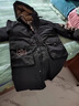 罗蒙中长款过膝情侣羽绒服男女士冬季新款白鸭绒连帽加厚宽松衣服男装 黑色【男女同款】 XL 实拍图