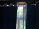 水星家纺窗帘免打孔伸缩杆安装全遮光防晒卧室飘窗2022年简约隔音遮阳布280宽×180高cm里尔(蓝) 实拍图