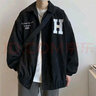 唐号灯芯绒外套男春秋ins潮牌衣服潮流春季港风青少年夹克高级感痞帅 黑色 L 实拍图