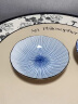 美浓烧（Mino Yaki）日式简约家用轻复古陶瓷圆盘鱼盘8.5英寸大盘早餐盘子 青花花集 实拍图