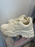 回力女鞋老爹鞋女款2026新款春季爆款黑色鞋子厚底增高软底运动鞋 米色【6cm超轻凹凹底】 37 实拍图