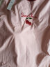 betu百图女装夏季精致可爱樱桃亮片刺绣撞色短袖T恤2106T04 粉红 M 实拍图