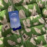 迷你巴拉儿童羽绒服男女童厚款保暖连帽棉服防风保暖羽绒外套【防水透湿】 绿白色调 90 实拍图