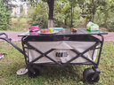 TANXIANZHE探险者露营车户外营地装备野餐桌板折叠小拖车便携野营车摆摊推车 250L 抹茶绿【双刹轮宽10CM】+桌板 实拍图