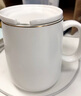 茶大师日本岩房无线迷你保温杯垫恒温早餐加热器牛奶茶杯USB电加热55度 小鹅黄黑金面板（含3.6A适配器 实拍图