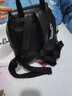 【商场同款】稻草人双肩包女新款时尚百搭韩版潮流女士背包大容量软皮旅行小书包 610016-4黑 实拍图