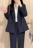 伯德小姐西装外套女士职场高级感面试正装小个子职业西服套装 TZ03 黑色西装 【春秋款】 M -适合94-104斤可穿 实拍图