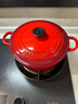 酷彩（Le Creuset）法国进口珐琅锅铸铁22/24/26cm圆形锅汤锅焖蒸炖煮锅煲汤微压锅 【2-4口之家】红色 22cm 实拍图