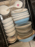 浩雅 陶瓷餐具景德镇北欧餐具碗具碗盘碟套装微波炉洗碗机 22头墨云 实拍图