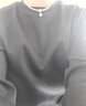 真维斯（JEANSWEST）圆领卫衣女春夏2025小个子宽松简约百搭长袖女装上衣黑色XL 实拍图