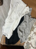 罗蒙（ROMON）两件装男士纯棉短袖t恤夏季圆领白体恤T纯色上衣服打底衫男装 【黑色长+白色长+灰色长】 4XL 4XL/195(推荐体重185-200斤） 实拍图