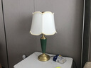 繁登堡（fandengbao） 美式轻奢陶瓷台灯卧室床头柜灯现代简约欧式全铜客厅台灯温馨 EA2124宫廷灯罩 调光开关+单色暖光LED 实拍图