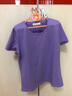 艾路丝婷短袖T恤女夏装新款上衣韩版修身纯色体恤TX3561 圆领紫色 M 实拍图