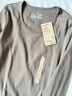 MUJI MUJI 女式 弹力罗纹编织长袖T恤打底衫上衣女款内搭春秋BBC03A1A 浅灰棕色 L (165/88A) 实拍图