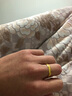 欧颜（OYshipin）黄金戒指情侣一对男女款999足金素圈开口戒子结婚生日礼物送女友 磨砂男款重约4.35g，可调15-24号 实拍图