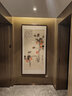 玩易 张大千柿柿如意走廊过道新中式玄关装饰画竖版山水壁画客厅挂画 事事如意 90*180cm（卡纸精裱，胡桃色框） 实拍图